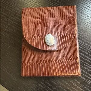 Nat Sherman vintage lizard leather sigarets holder case